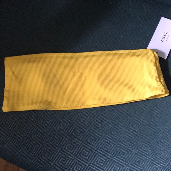 Medium Zaful yellow bandeau bikini - Picture 3 of 8
